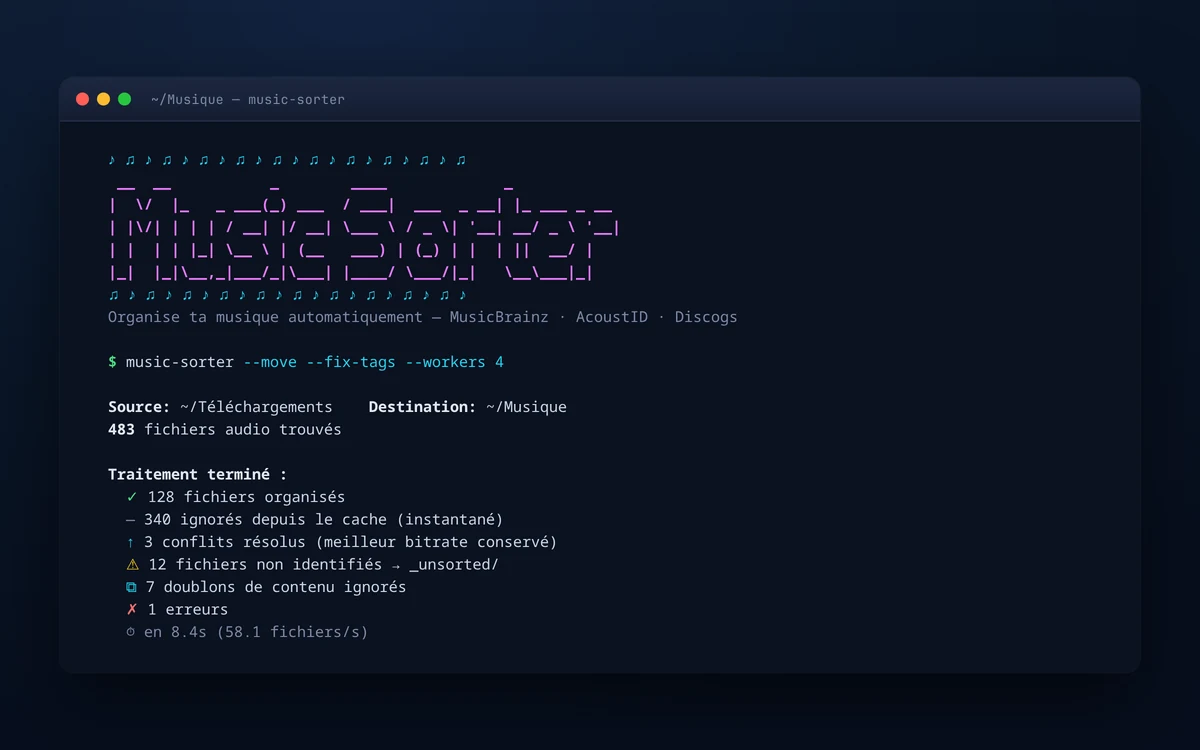 music-sorter screenshot